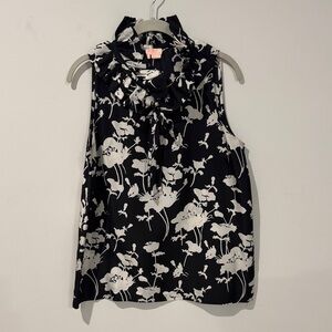 Kate Spade Black and White Floral Blouse